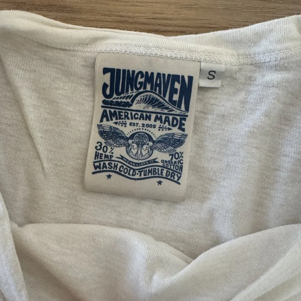 Jungmaven Index Tee Washed White - Picture 2 of 5